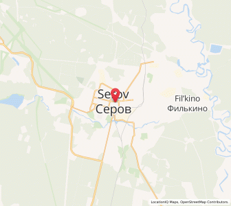 Map of Serov, Sverdlovsk Oblast