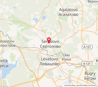 Map of Sertolovo, Leningradskaya Oblast'