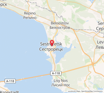 Map of Sestroretsk, St.-Petersburg