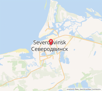 Map of Severodvinsk, Arkhangelskaya