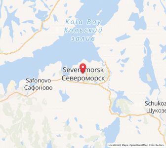 Map of Severomorsk, Murmansk