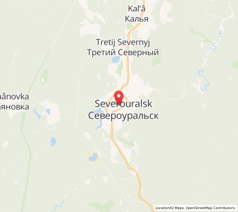 Map of Severoural’sk, Sverdlovsk Oblast