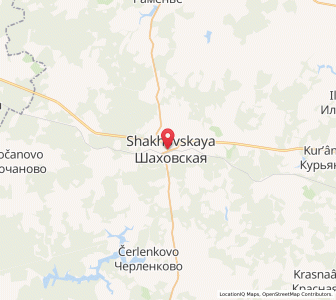 Map of Shakhovskaya, Moscow Oblast