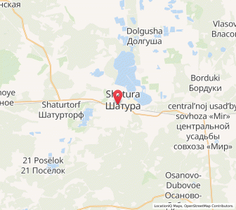 Map of Shatura, Moscow Oblast