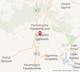 Map of Shchëkino, Tula Oblast