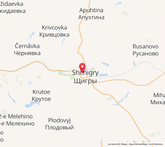 Map of Shchigry, Kursk Oblast