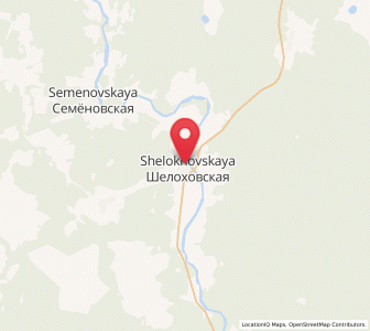Map of Shelokhovskaya, Arkhangelskaya