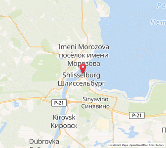 Map of Shlissel’burg, Leningradskaya Oblast'
