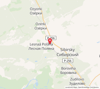 Map of Sibirskiy, Altai Krai