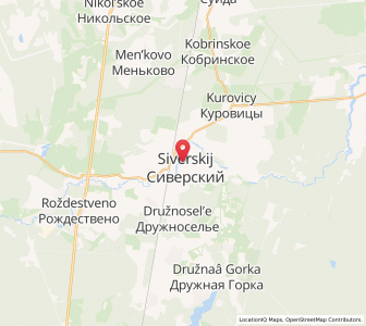 Map of Siverskiy, Leningradskaya Oblast'