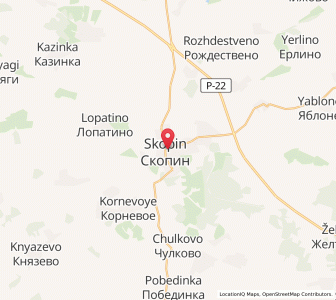 Map of Skopin, Ryazan Oblast