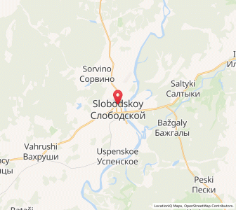 Map of Slobodskoy, Kirov Oblast