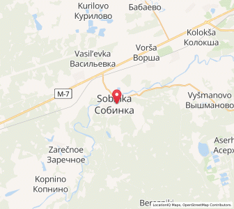 Map of Sobinka, Vladimir Oblast
