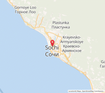 Map of Sochi, Krasnodar Krai