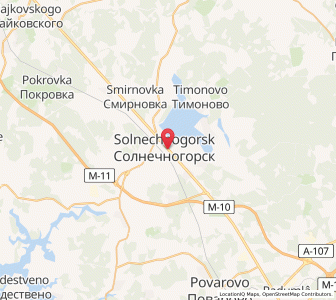 Map of Solnechnogorsk, Moscow Oblast