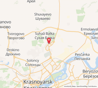 Map of Solnechnyy, Krasnoyarsk Krai