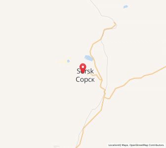 Map of Sorsk, Khakasiya Republic