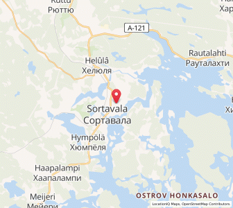 Map of Sortavala, Karelia