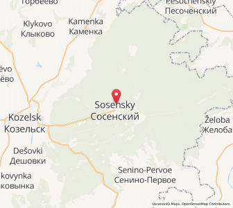 Map of Sosenskiy, Kaluga Oblast