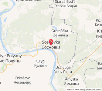 Map of Sosnovka, Kirov Oblast