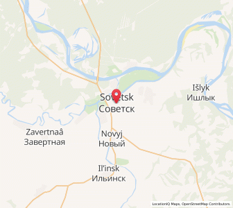 Map of Sovetsk, Kirov Oblast