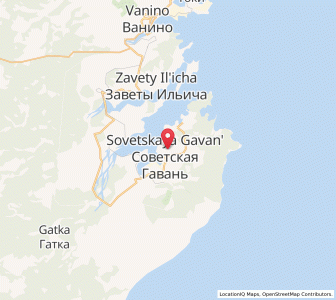 Map of Sovetskaya Gavan’, Khabarovsk