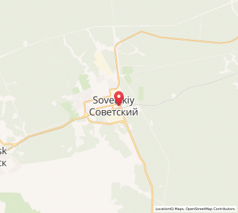 Map of Sovetskiy, Khanty-Mansia