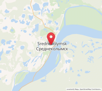 Map of Srednekolymsk, Sakha