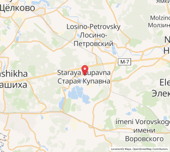 Map of Staraya Kupavna, Moscow Oblast