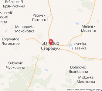 Map of Starodub, Bryansk Oblast