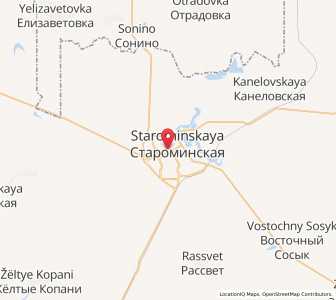 Map of Starominskaya, Krasnodar Krai