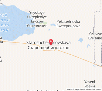 Map of Staroshcherbinovskaya, Krasnodar Krai