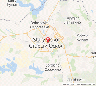 Map of Staryy Oskol, Belgorod Oblast