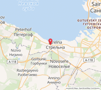 Map of Strel'na, St.-Petersburg