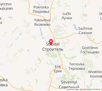 Map of Stroitel, Belgorod Oblast