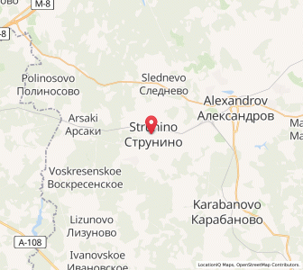 Map of Strunino, Vladimir Oblast