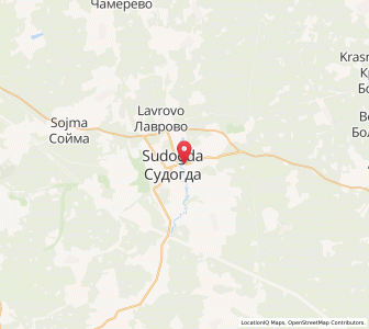 Map of Sudogda, Vladimir Oblast