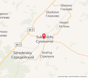 Map of Sukhinichi, Kaluga Oblast