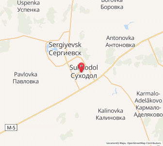 Map of Sukhodol, Samara Oblast