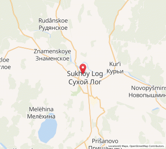 Map of Sukhoy Log, Sverdlovsk Oblast