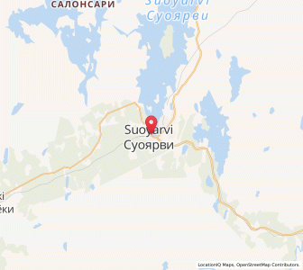 Map of Suoyarvi, Karelia
