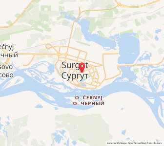 Map of Surgut, Khanty-Mansia