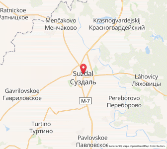 Map of Suzdal’, Vladimir Oblast