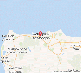 Map of Svetlogorsk, Kaliningrad Oblast