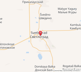 Map of Svetlograd, Stavropol Kray