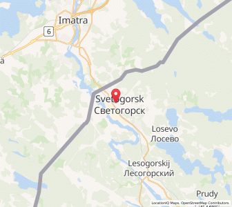 Map of Svetogorsk, Leningradskaya Oblast'