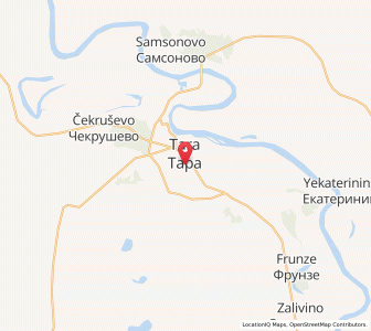 Map of Tara, Omsk Oblast