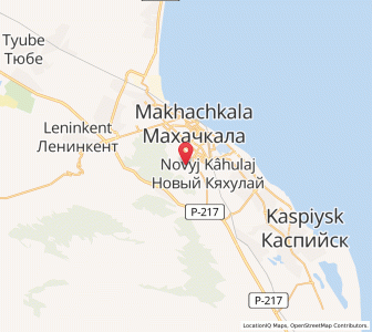 Map of Tarki, Dagestan