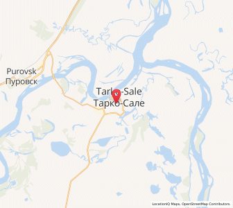 Map of Tarko-Sale, Yamalo-Nenets