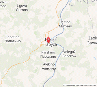 Map of Tarusa, Kaluga Oblast
